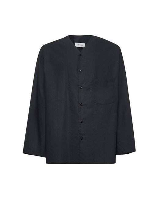 Lemaire Blue V-Neck Shirt for men