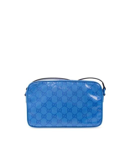 Gucci Blue Shoulder Bag With Monogram, for men