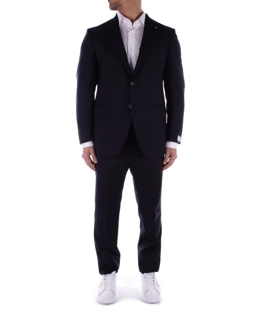 Tagliatore Blue Single-Breasted Tailored Suit for men