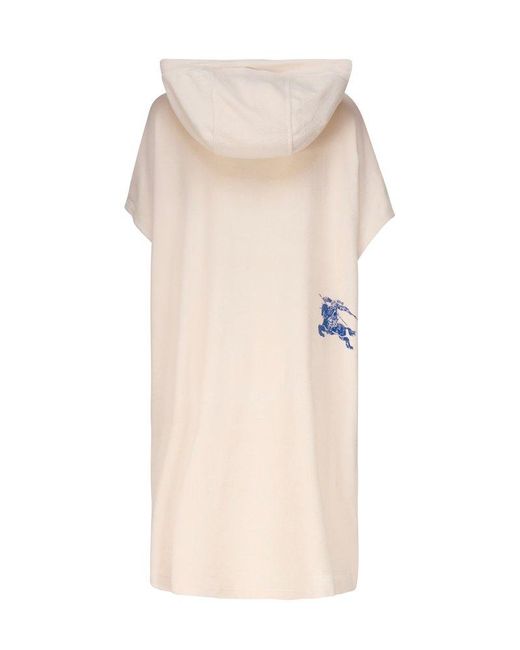 Burberry White Cotton Terry Dress