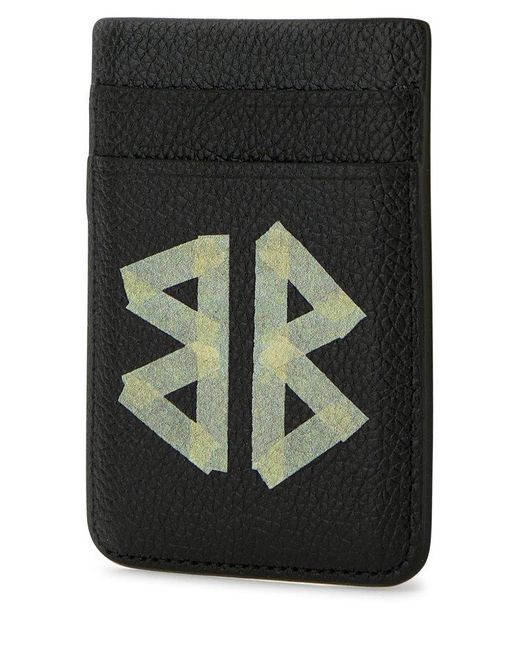 Balenciaga Black Cash Magnet Card Holder for men