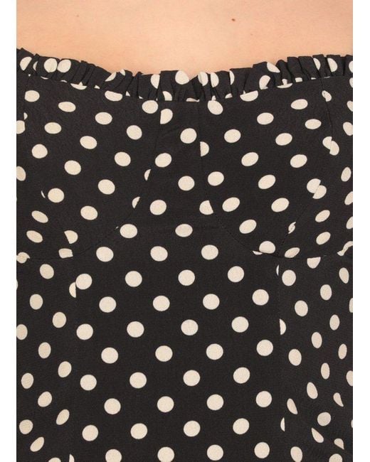 Mar De Margaritas Black Polka Dot Top