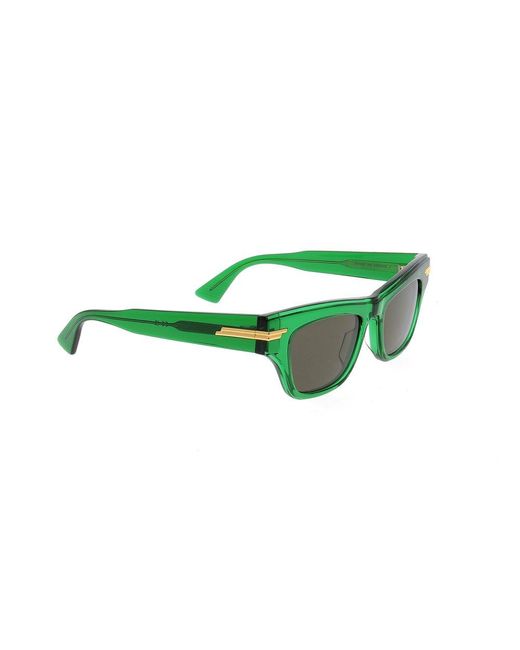 Bottega Veneta Green Cat-eye Frame Sunglasses