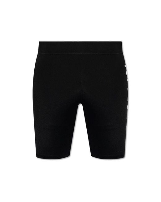 Balmain Black Logo Printed Swim Shorts for men