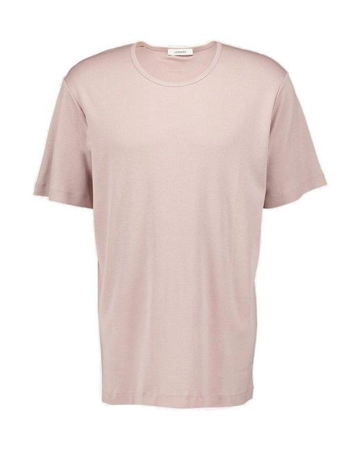 Lemaire Pink Relaxed Fit Crewneck T-Shirt for men