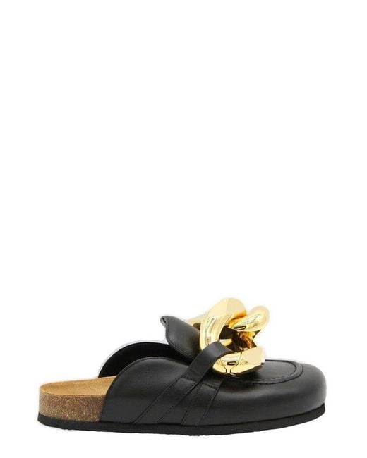J.W. Anderson Black Chain-Detailed Mules