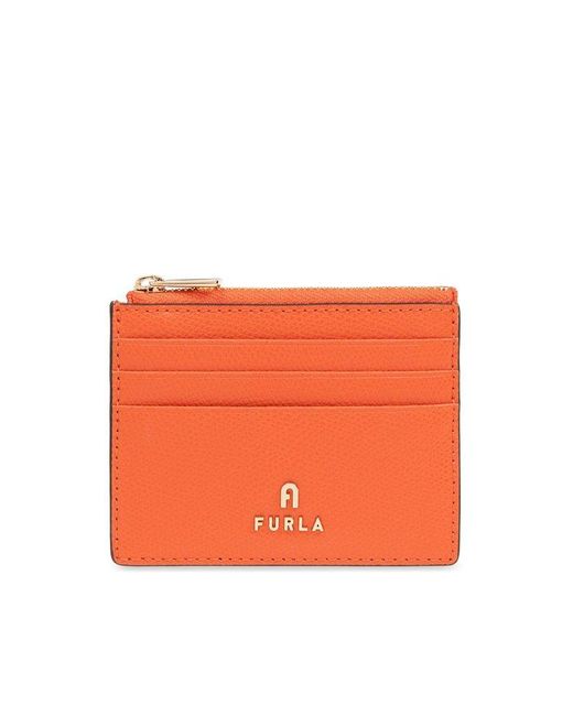 Furla Orange 'camelia Small' Card Holder,