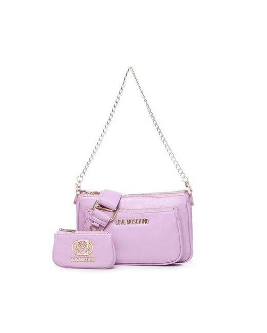 Love Moschino Pink Pouch Charm Shoulder Bag