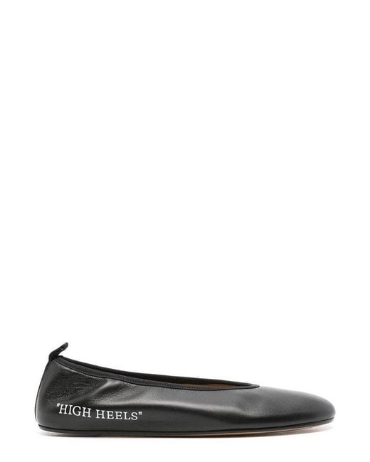 Off-White c/o Virgil Abloh Black High Heels Ballet Flats