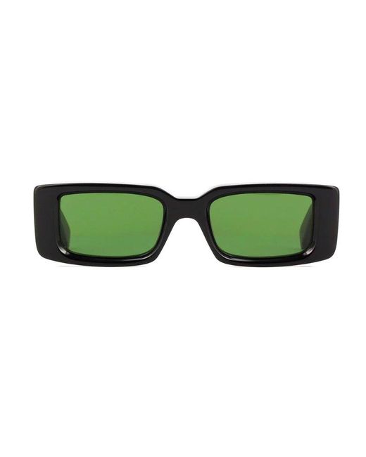 Off-White c/o Virgil Abloh Green Rectangular Frame Sunglasses