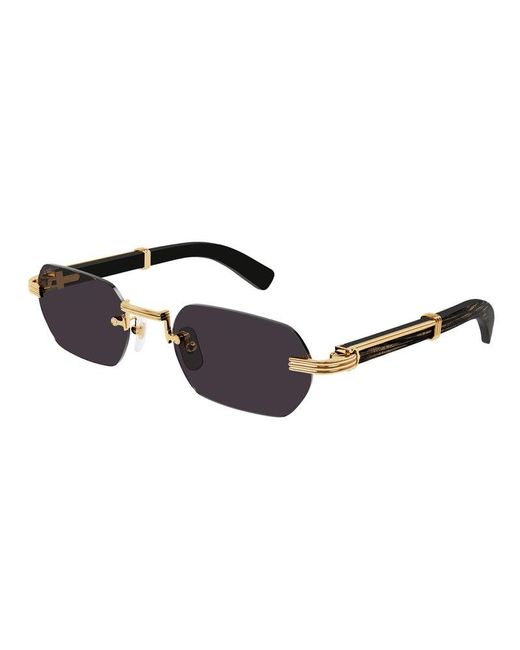 Cartier Black Rectangle Frame Sunglasses