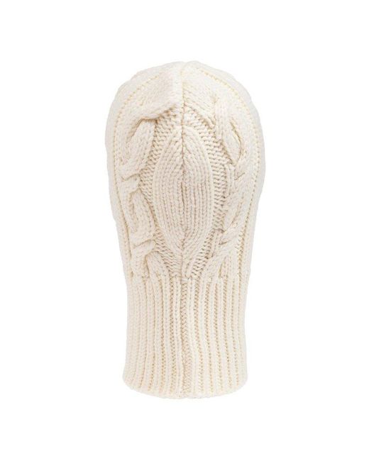 Moncler White Wool Hood