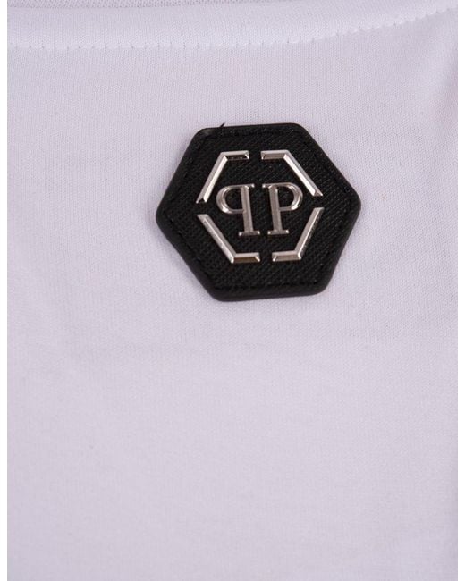 Philipp Plein White T-Shirt With Crystals Tm for men