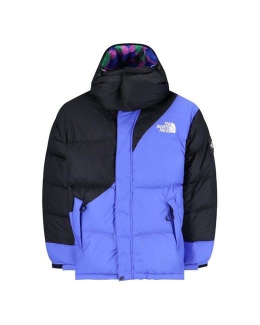 The North Face Blue Geometric-Lined Down Puffer Jacket for men