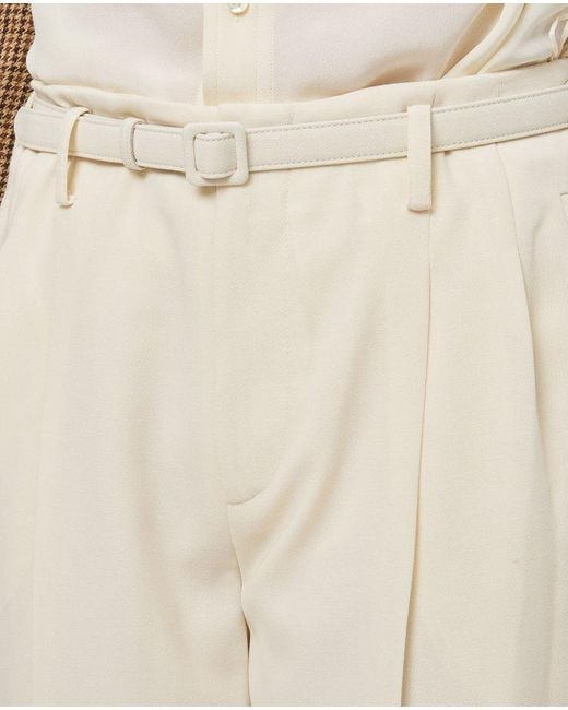 Ralph Lauren Natural Stamford Pleated Pants