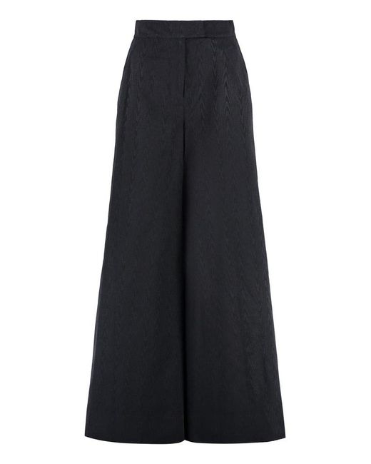 STAUD Wide-leg High-waisted Pants in Blue | Lyst