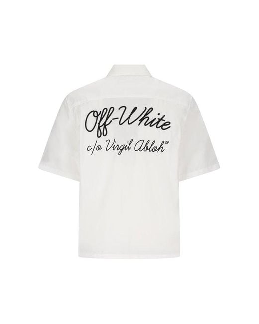 Off-White c/o Virgil Abloh White Button-Up Short-Sleeved Shirt for men