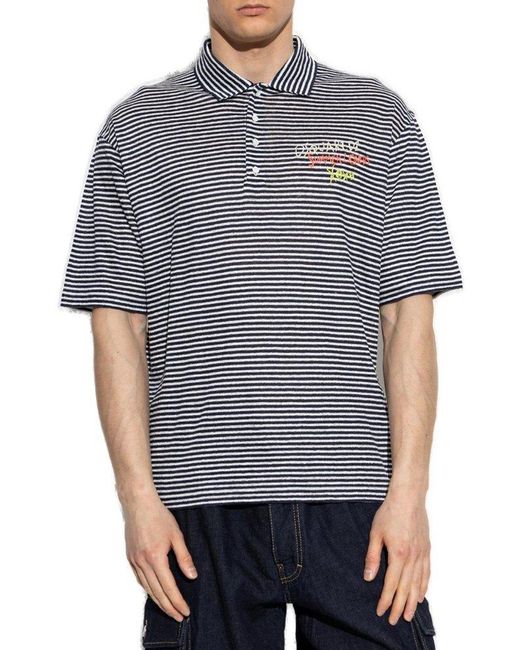 DSquared² Gray Summer Lovers Loose Fit Polo Shirt for men