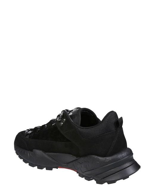 DSquared² Black Panelled Lace-up Sneakers for men