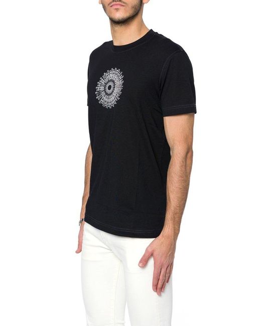 DIESEL Black Logo-printed Crewneck T-shirt for men