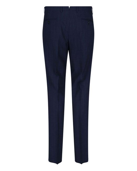 Caruso Blue Double-breasted Pinstripe Suit for men