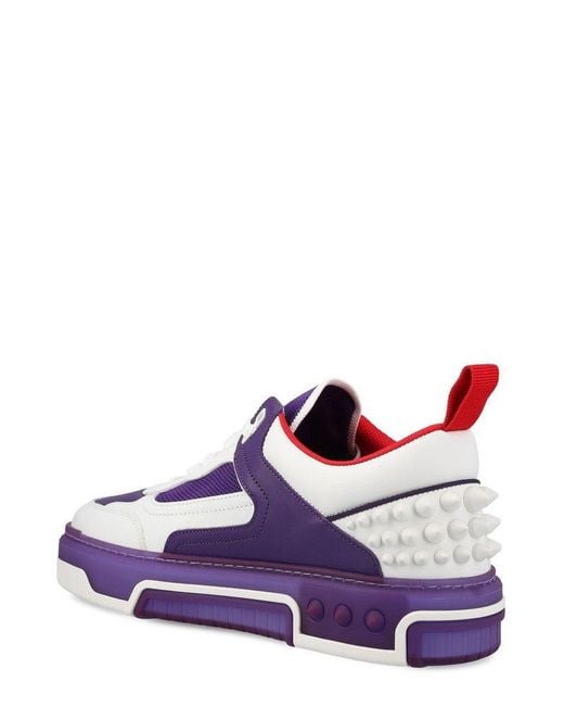 Christian Louboutin Purple Astroloubi Lace-up Sneakers for men