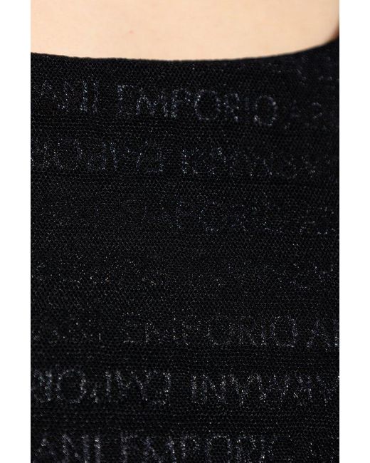 Emporio Armani Black Top With Logo