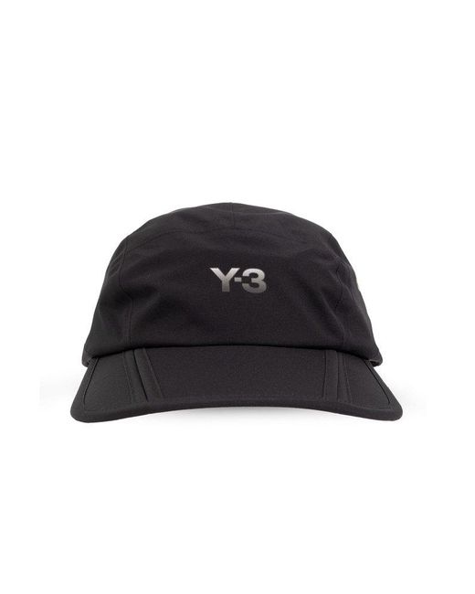 Y-3 Black Logo Printed Running Cap for men