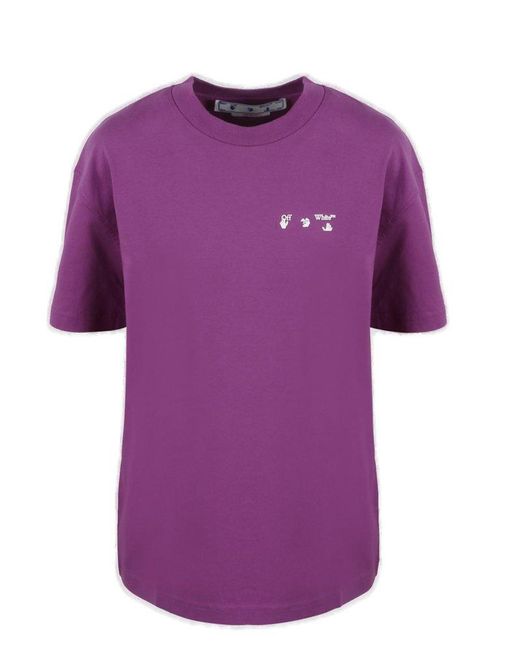 Off-White c/o Virgil Abloh Purple Swimming Casual T-shirt