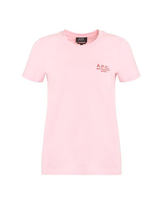 A.P.C. Pink Denise Cotton Crew-Neck T-Shirt