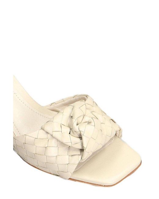 SCHUTZ SHOES Natural Knot Detail Slipper Mules