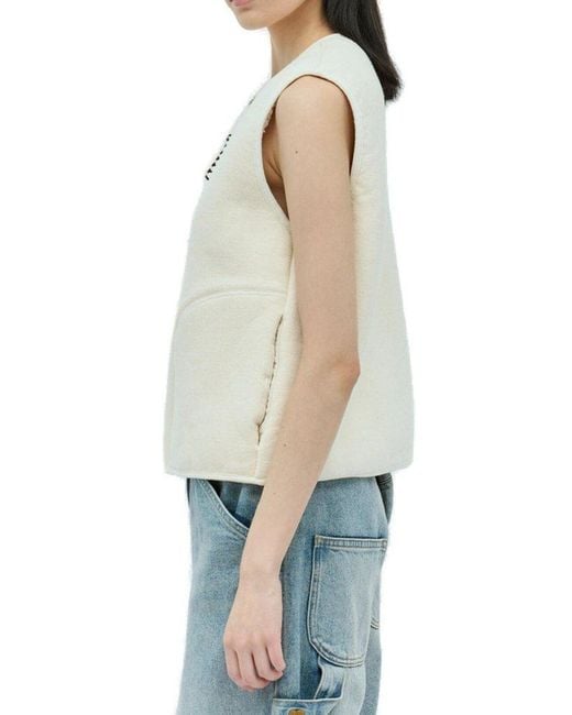 Jil Sander White + Zipped Vest