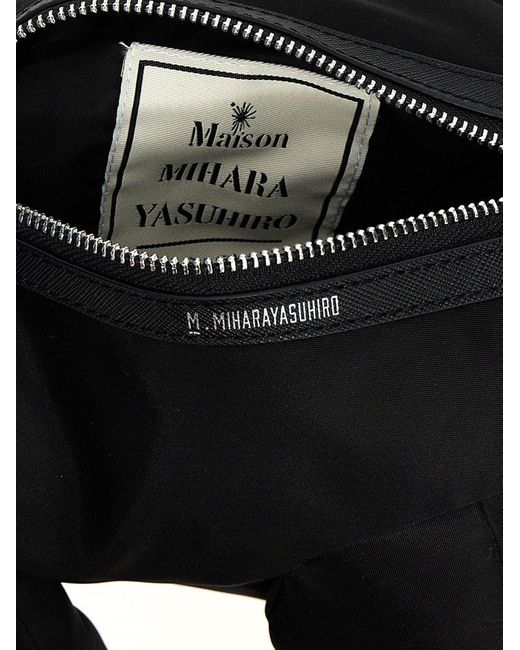 Maison Mihara Yasuhiro Black T-rex Padded Zipped Crossbody Bag