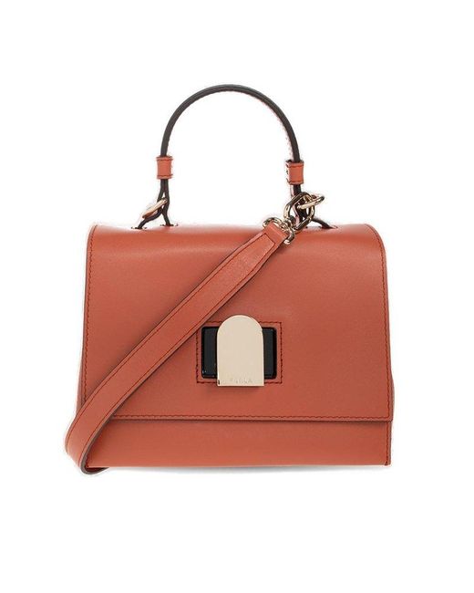 Furla Emma Foldover Top Small Tote Bag in Red Lyst