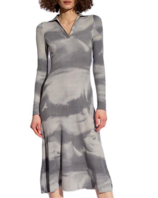 DIESEL Gray 'm-bridge' Wool Dress,