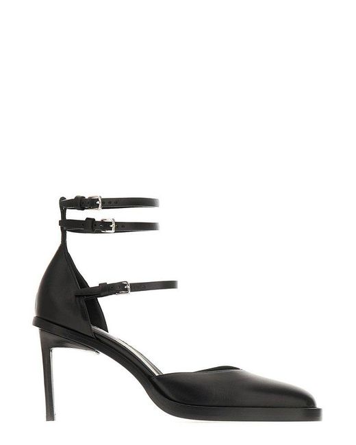 Ann Demeulemeester Black Ankle Strapped Pumps