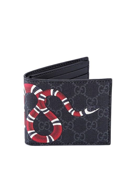 Gucci Blue King Snake GG Supreme Wallet for men