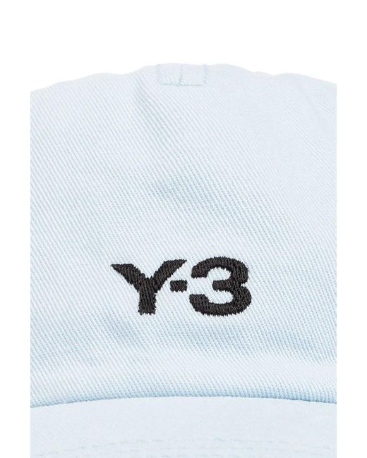 Y-3 White Logo Embroidered Twill Baseball Cap for men