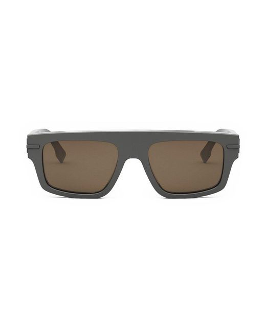 Fendi Gray Square-frame Sunglasses