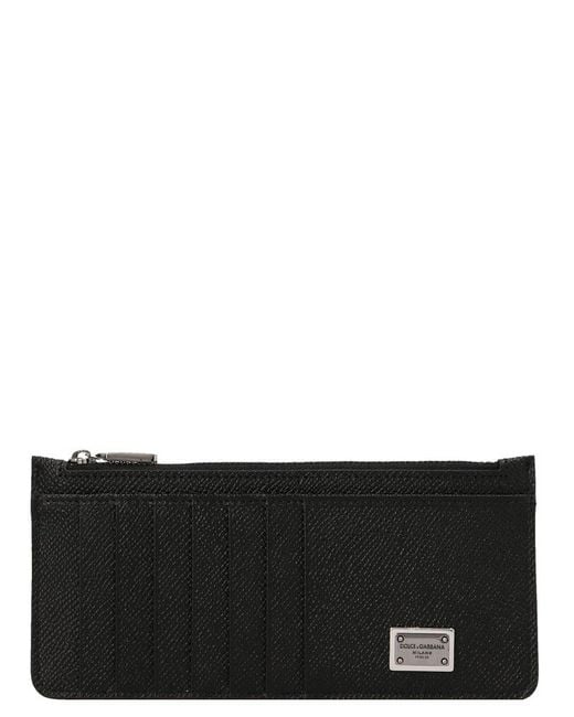 Dolce & Gabbana Logo Leather Wallet in Black for Men | Lyst UK