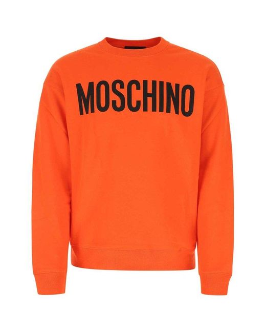 Moschino Felpa in Orange for Men | Lyst
