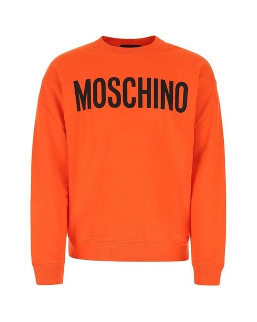 Moschino Orange Felpa for men