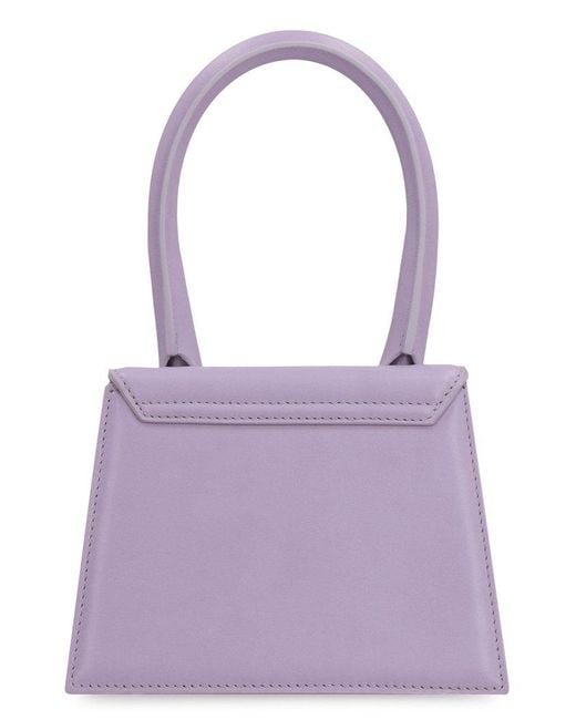 Jacquemus Purple Le Chiquito Medium Leather Top-handle Bag