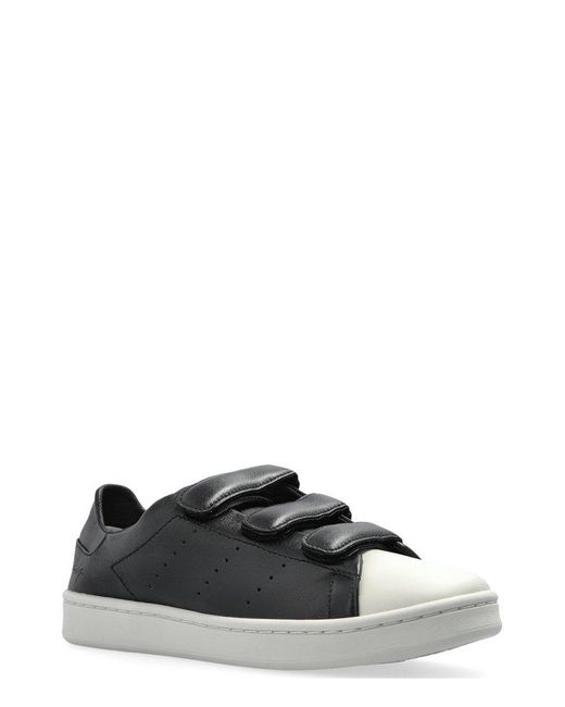Y-3 Black Stan Smith Touch Strap Sneakers