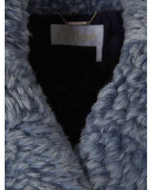 Chloé Blue Fur Denim Jacket