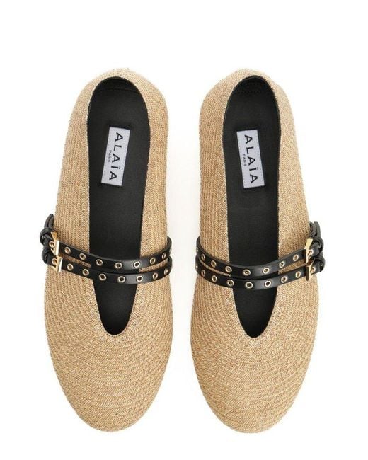 Alaïa Brown Ballerinas With Double Strap