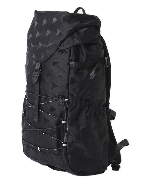 And Wander Black Triangle Jacquard Backpack for men