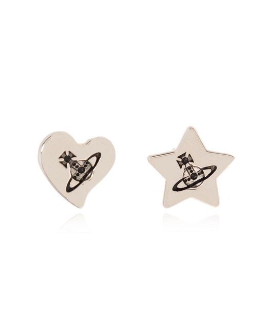 Vivienne Westwood Metallic Logo Earrings