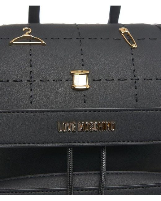 Love Moschino Black Tailored Backpack