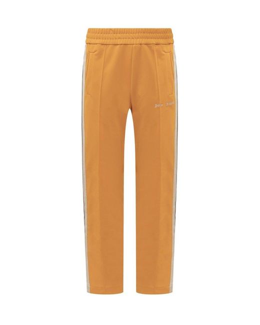 Palm Angels Logo printed Elasticated Waist Track Pants in Orange